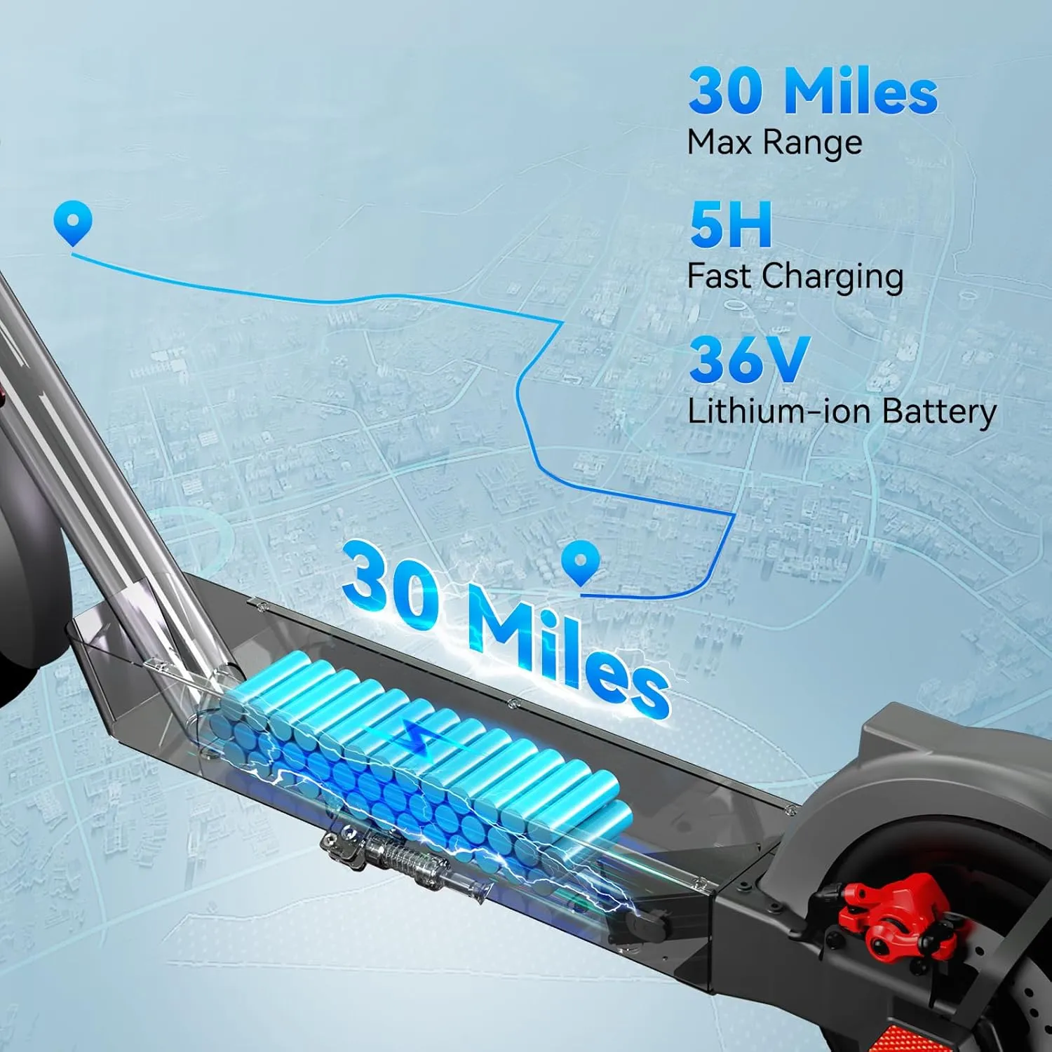 SISIGAD Electric Scooter Adults 10" Tires, 600W Peak Motor, Max 22 MPH Speed, 30 Miles Long Range, Portable Folding E-Scooter for Commuting with Dual Brakes, LCD Display APP Control