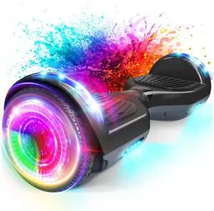 SISIGAD Scooter, 6.5" Flash Wheels & Corlorful LED Lights, All for Girls Boys Kids Ages 6 