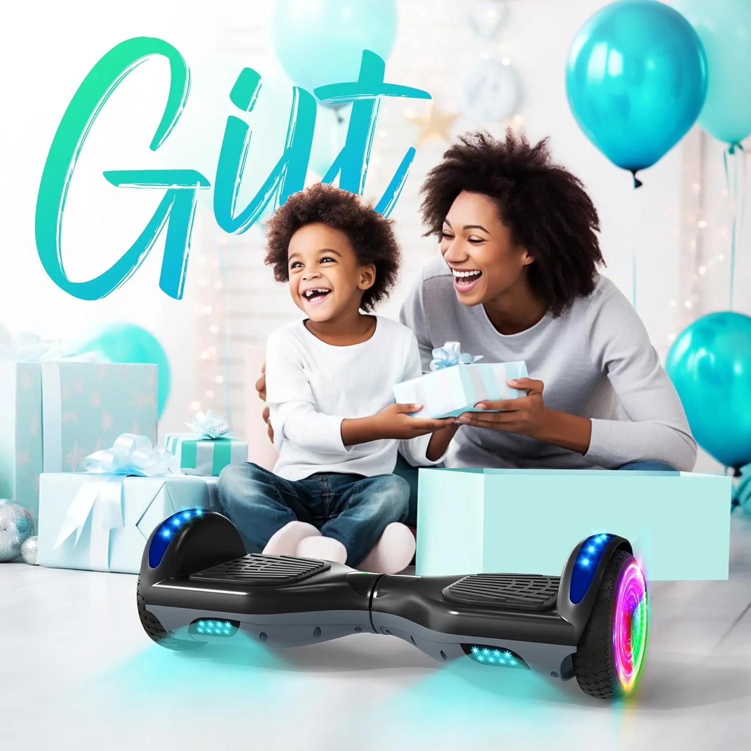 SISIGAD Scooter, 6.5" Flash Wheels & Corlorful LED Lights, All for Girls Boys Kids Ages 6 