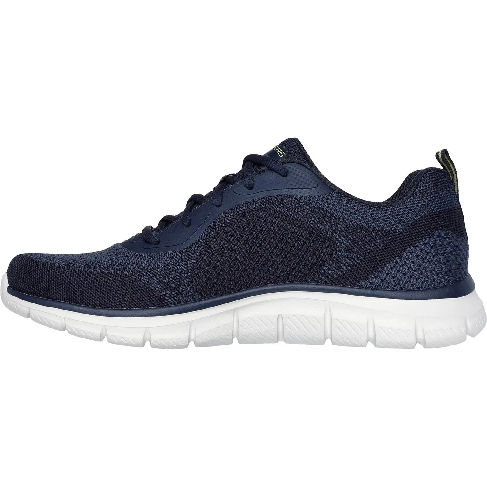 Skechers Track Glendor Polyester Men's Navy/Lime Trainers