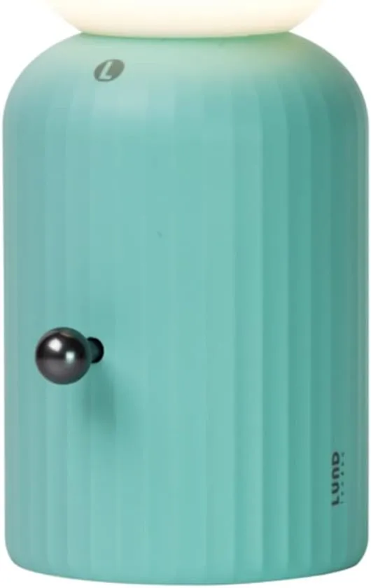 Skittle Table Lamp with Charging Pad - Bedside Nightstand Home Decor for Office, Bedroom, Living Room Orb 3" W x 7" H (Mint Green)