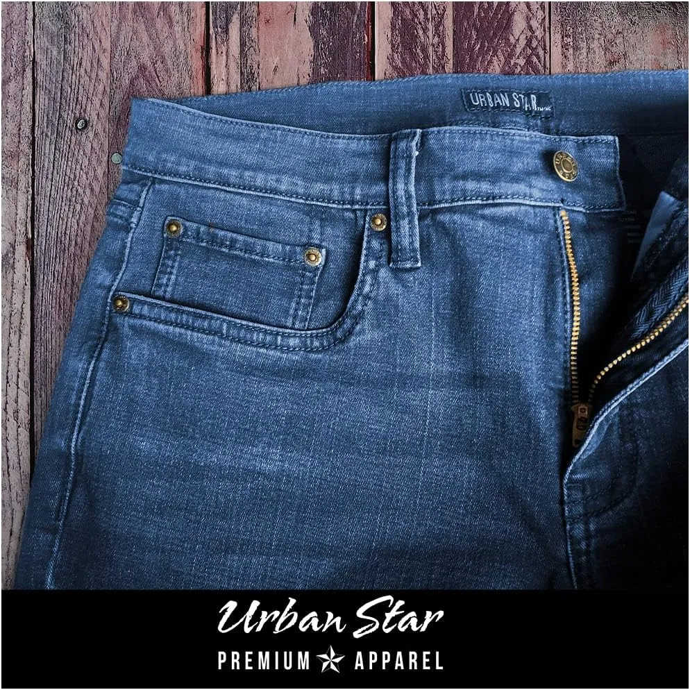 Slim Fit Mens Jeans – Stretch Fabric Tapered Pants for Men – Premium Comfort Casual Wear and Work Attire