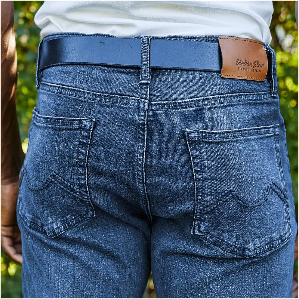 Slim Fit Mens Jeans – Stretch Fabric Tapered Pants for Men – Premium Comfort Casual Wear and Work Attire