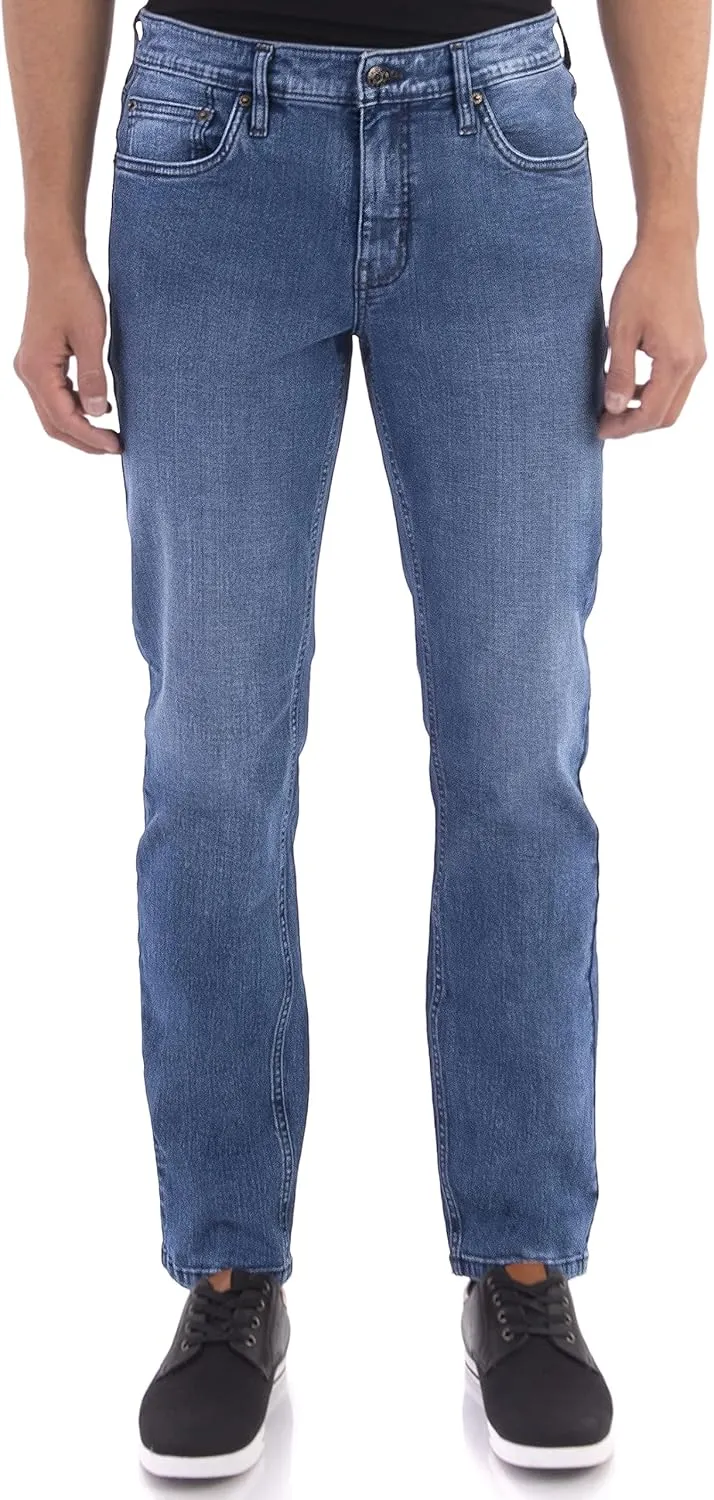 Slim Fit Mens Jeans – Stretch Fabric Tapered Pants for Men – Premium Comfort Casual Wear and Work Attire