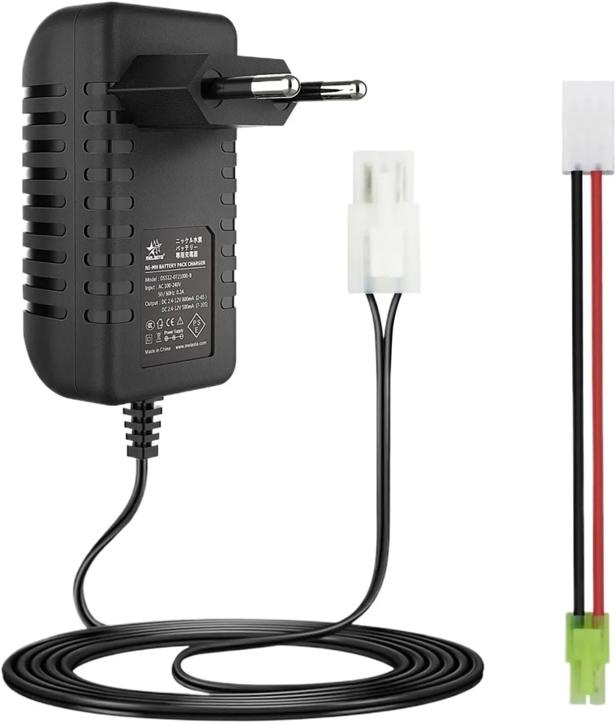 Smart 7.2V 8.4V 9.6V NiMH Battery Charger, Compatible for 2-10S, Airsoft Battery, RC Car Battery, Compatible for Mini Tamiya Connector(UK)