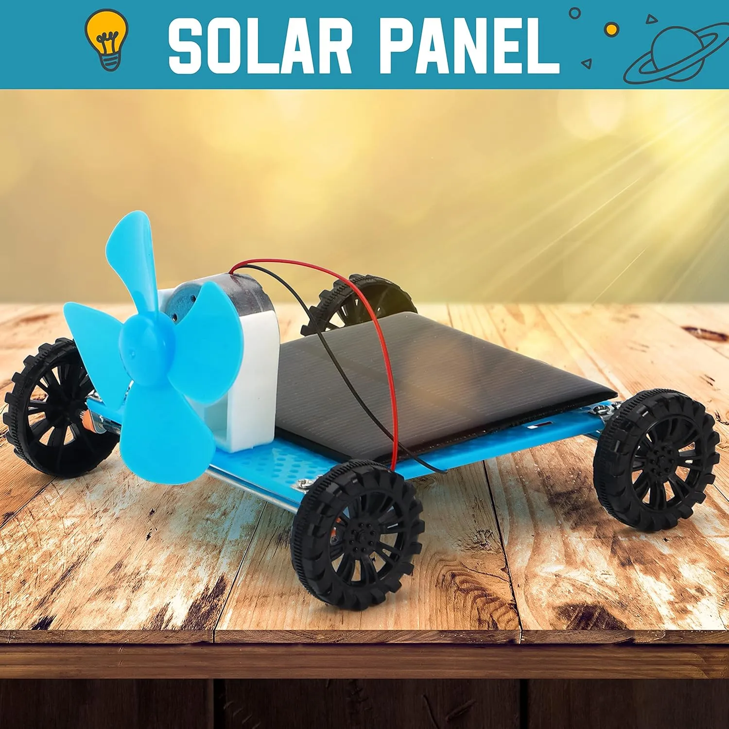 Sntieecr Electric Circuit Motor Kit with Solar Panel, Solar Motor Kit for Kids Science Experiment Educational Montessori Learning Kits, DIY STEM Science Project for Boys and Girls