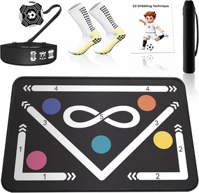Soccer Training Mat with Silent Shock Absorption and Non-Slip Base for Footwork Training and Ball Mastery(Belt Version)