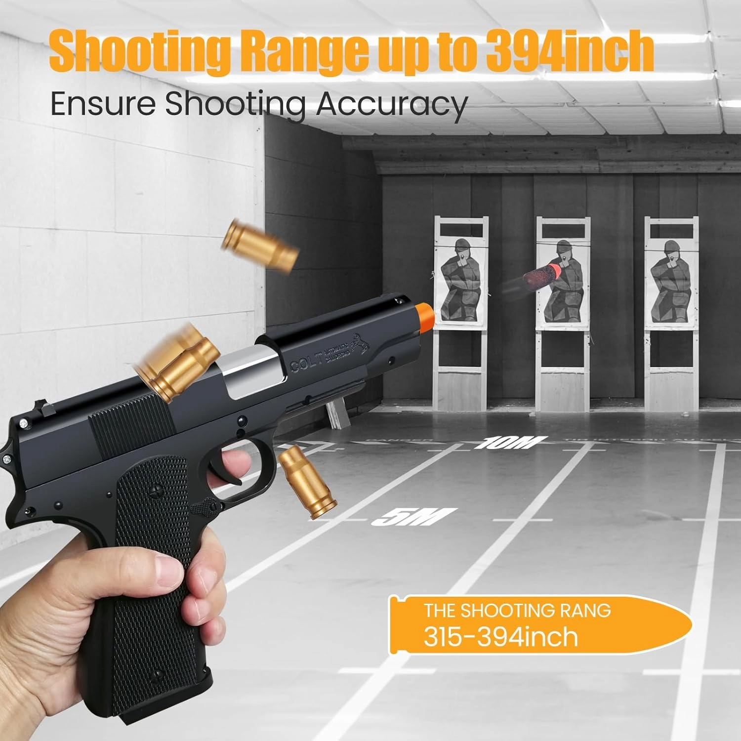 Soft Bullet Toy Gun for Boys, Toy Guns with Shell Ejecting, Toy Foam Blasters & Guns, Gift Box for Christmas Birthday for Boys Girls Adults Age 8 