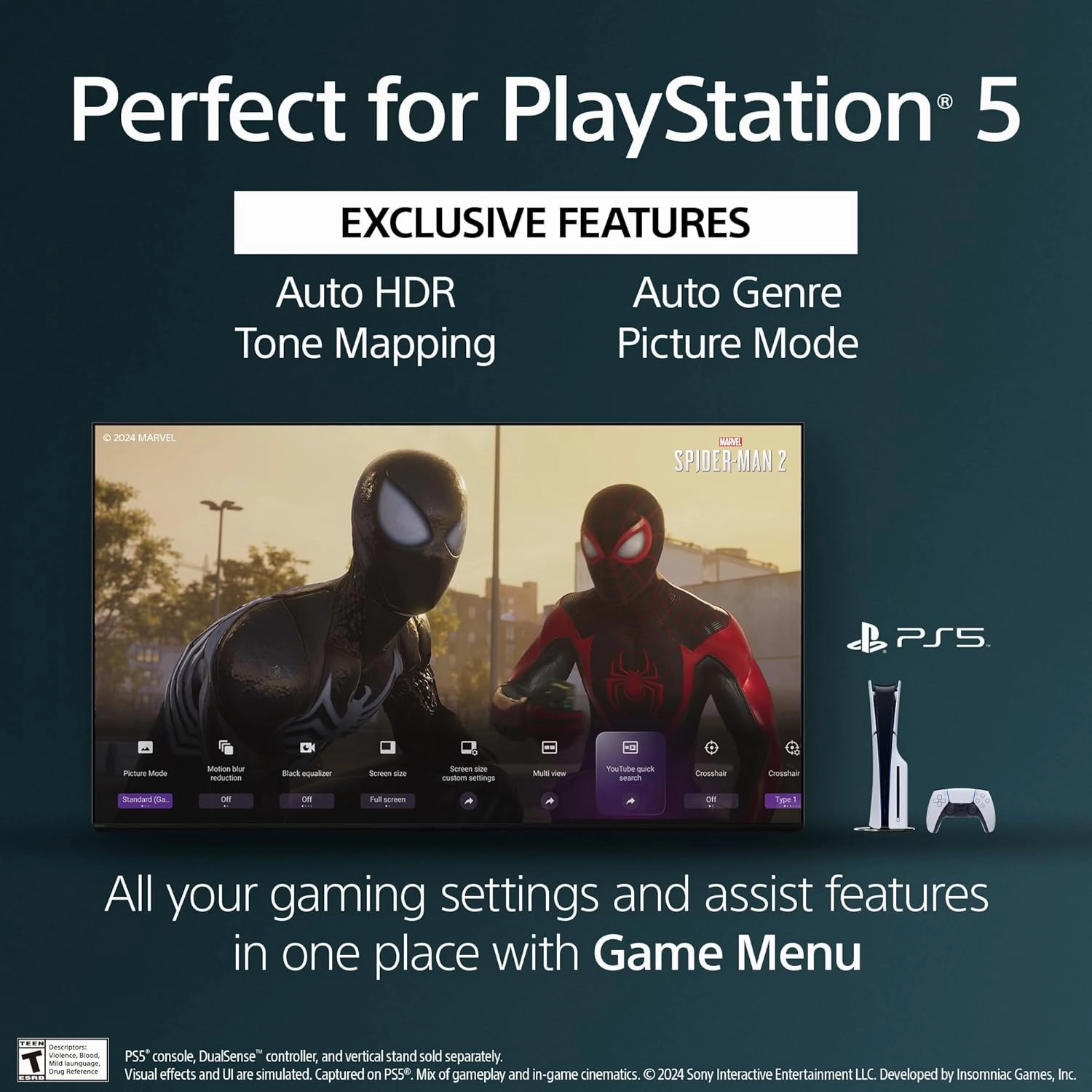 Sony 65 Inch Mini LED QLED 4K Ultra HD TV BRAVIA 9 Smart Google TV with Dolby Vision HDR and Exclusive Features for PlayStation 5 (K-65XR90), 2024 Model