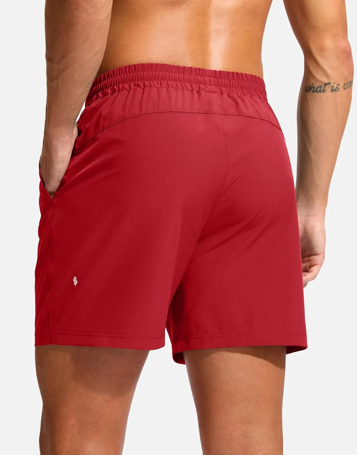 Soothfeel Men's Athletic Workout Shorts with Zipper Pocket 5"/7" Running Gym Shorts for Men Lightweight Quick Dry Tennis