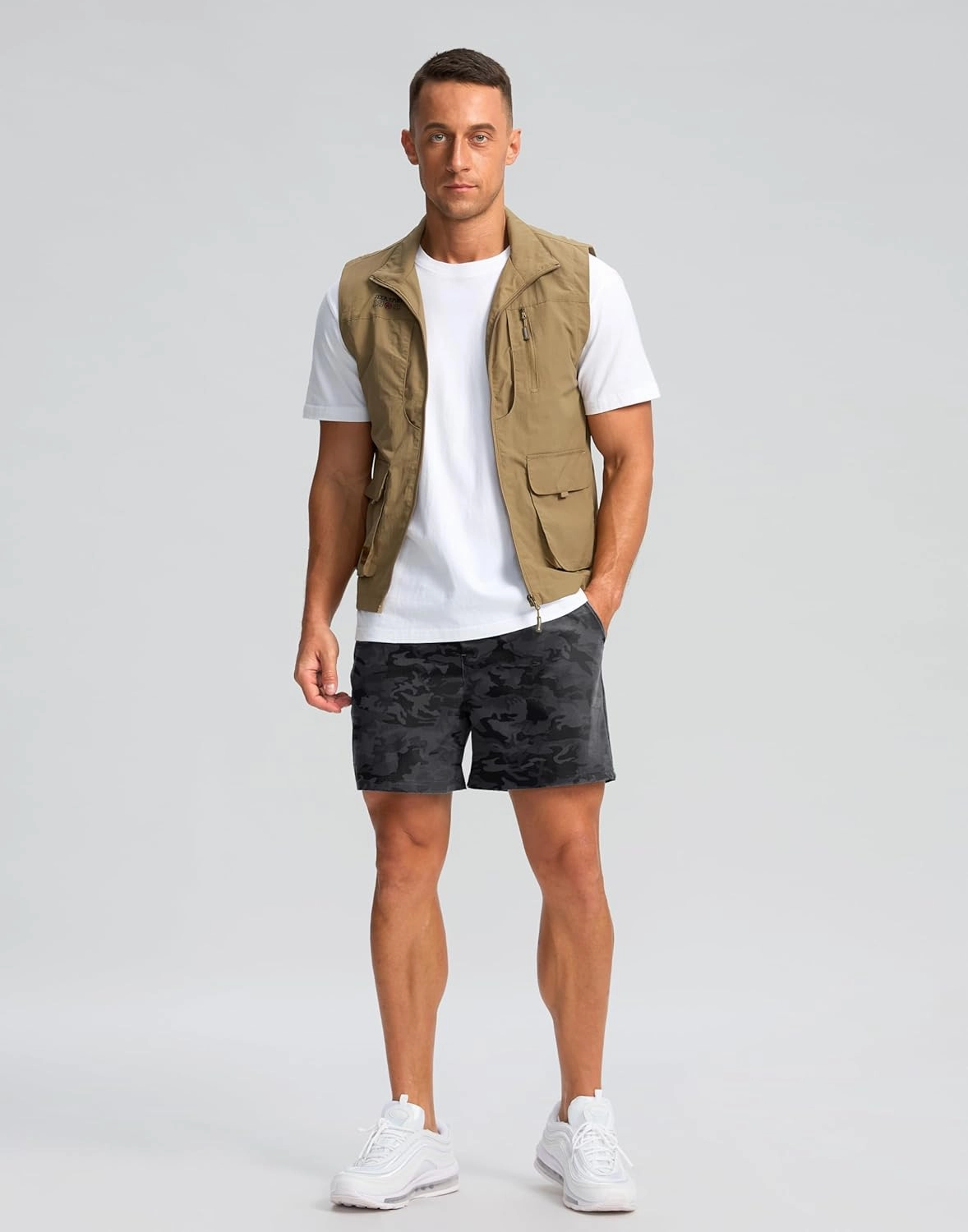 Soothfeel Men's Athletic Running Shorts with Zipper Pocket 5 Inch /7 Inch Quick Dry Tennis Gym Workout Shorts for Men