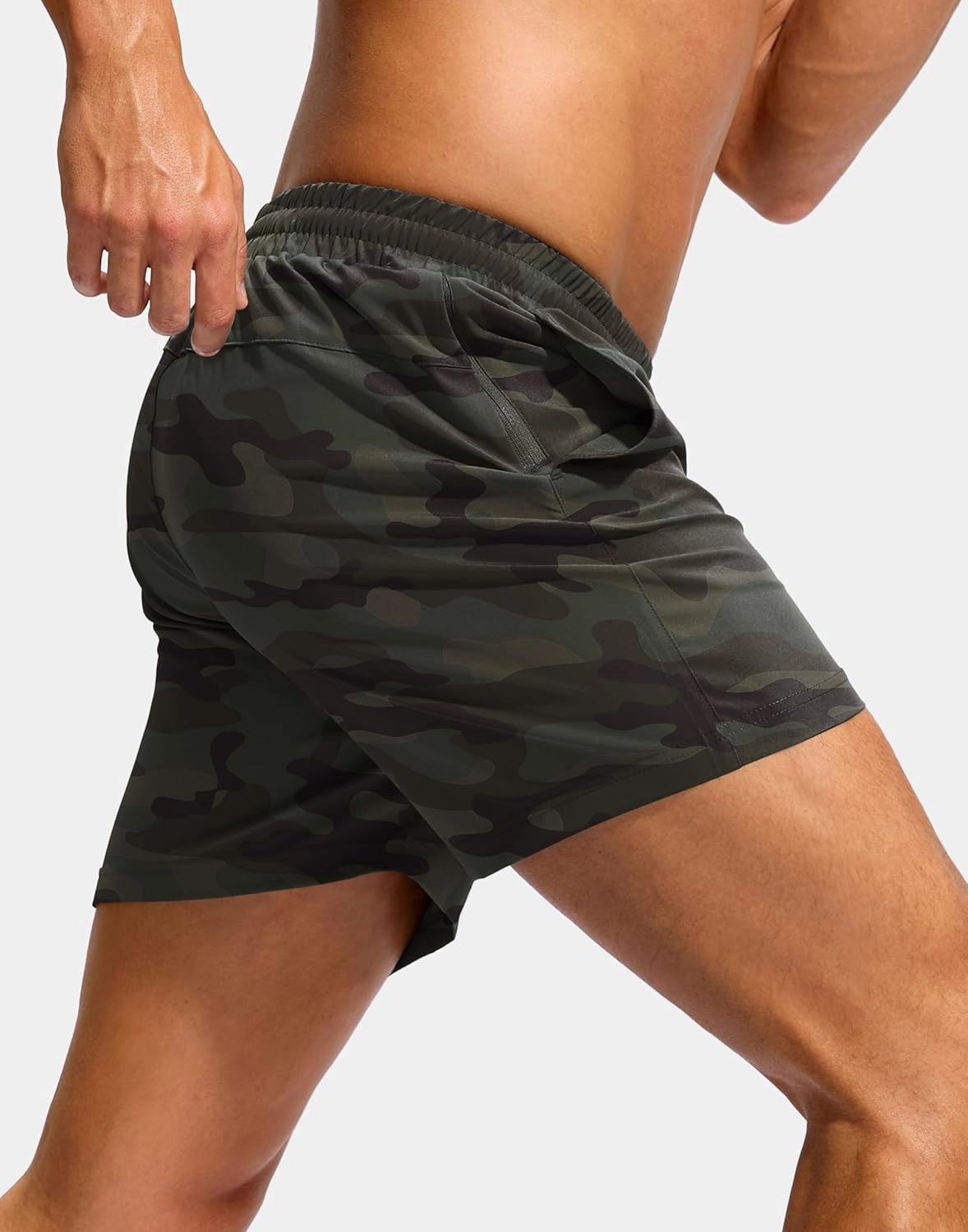 Soothfeel Men's Athletic Workout Shorts with Zipper Pocket 5"/7" Running Gym Shorts for Men Lightweight Quick Dry Tennis