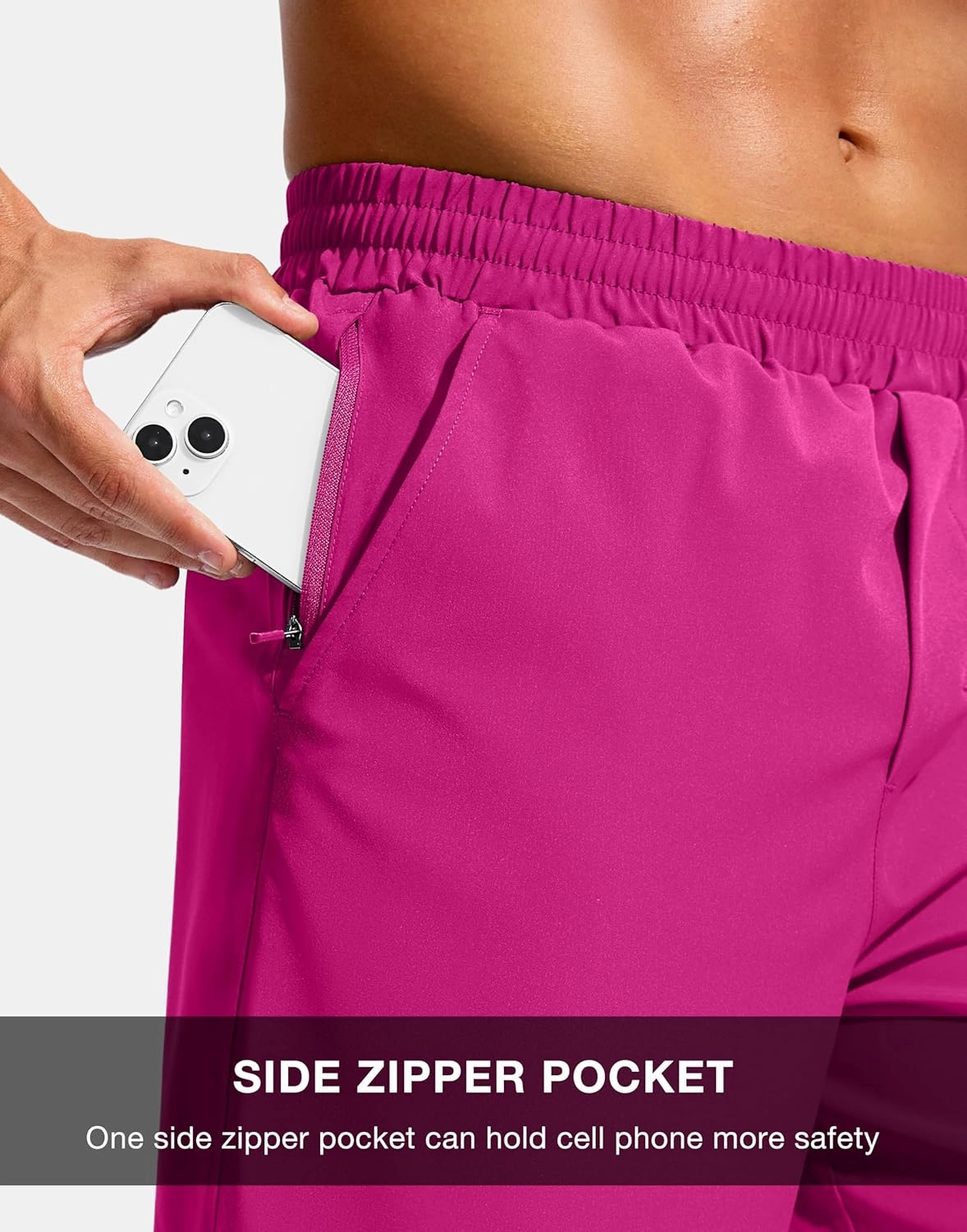 Soothfeel Men's Athletic Workout Shorts with Zipper Pocket 5"/7" Running Gym Shorts for Men Lightweight Quick Dry Tennis