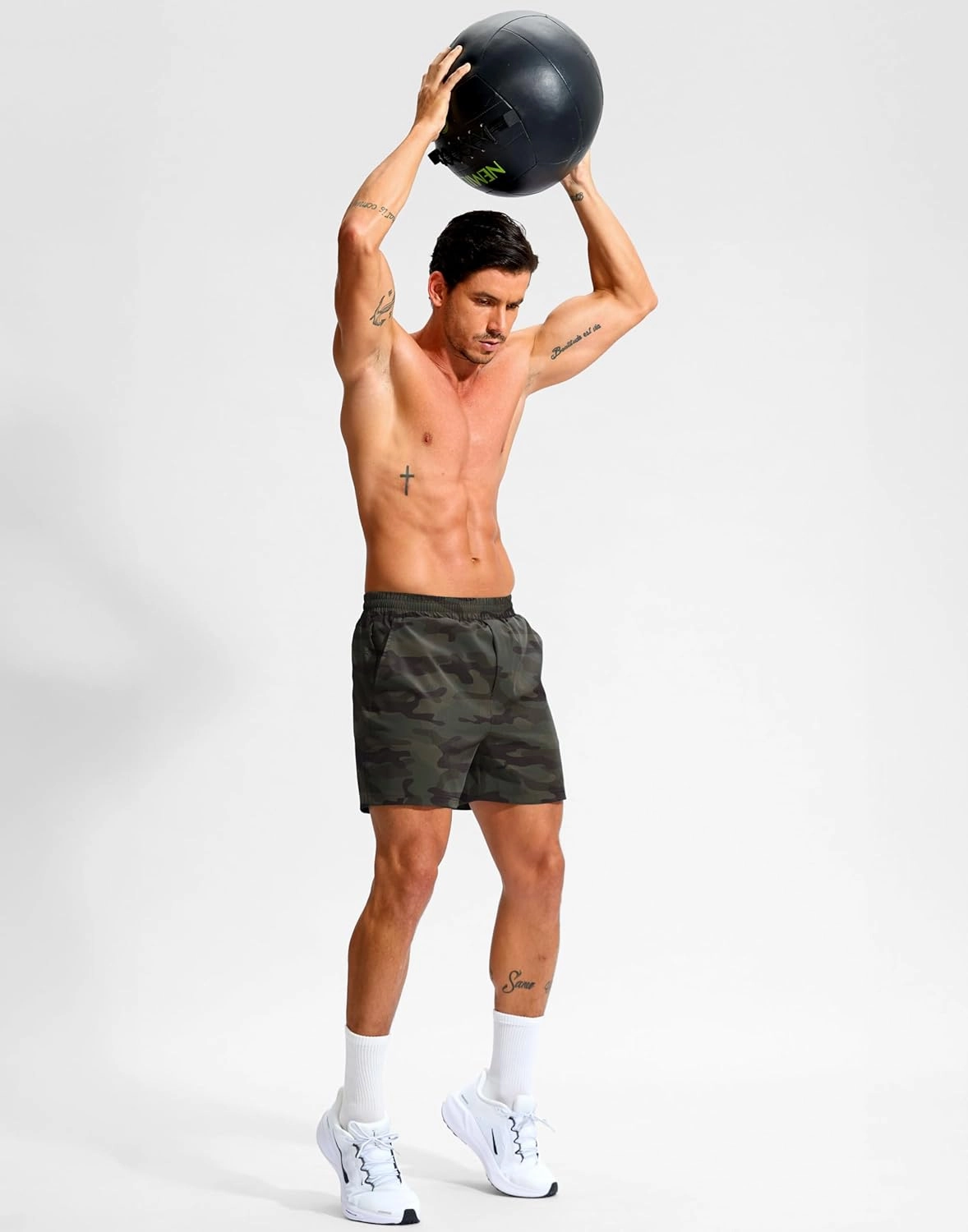Soothfeel Men's Athletic Workout Shorts with Zipper Pocket 5"/7" Running Gym Shorts for Men Lightweight Quick Dry Tennis