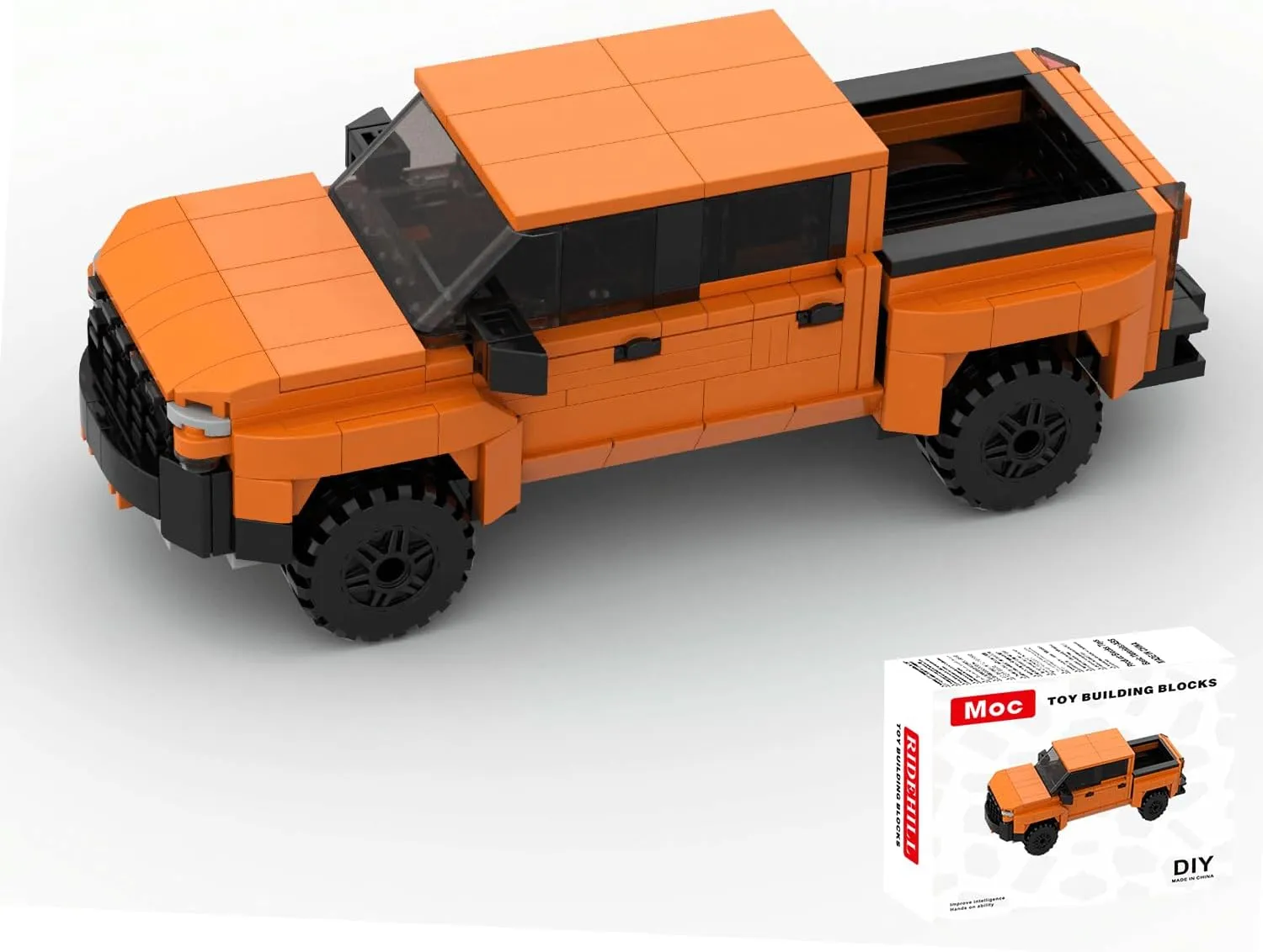 Speed Champions Building Blocks, Collectible Model Cars Kits for Adults and Children, Famous Classic Orange Pickup Truck Blocks, Vehicle DIY Building Toys(445PCS)