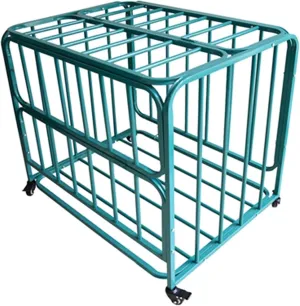 Sports Ball Storage Cart，Ball Storage Bin ， Lockable Foldable Ball Cart Large Rolling Organizer Balls Cage on Wheels(30 Balls)