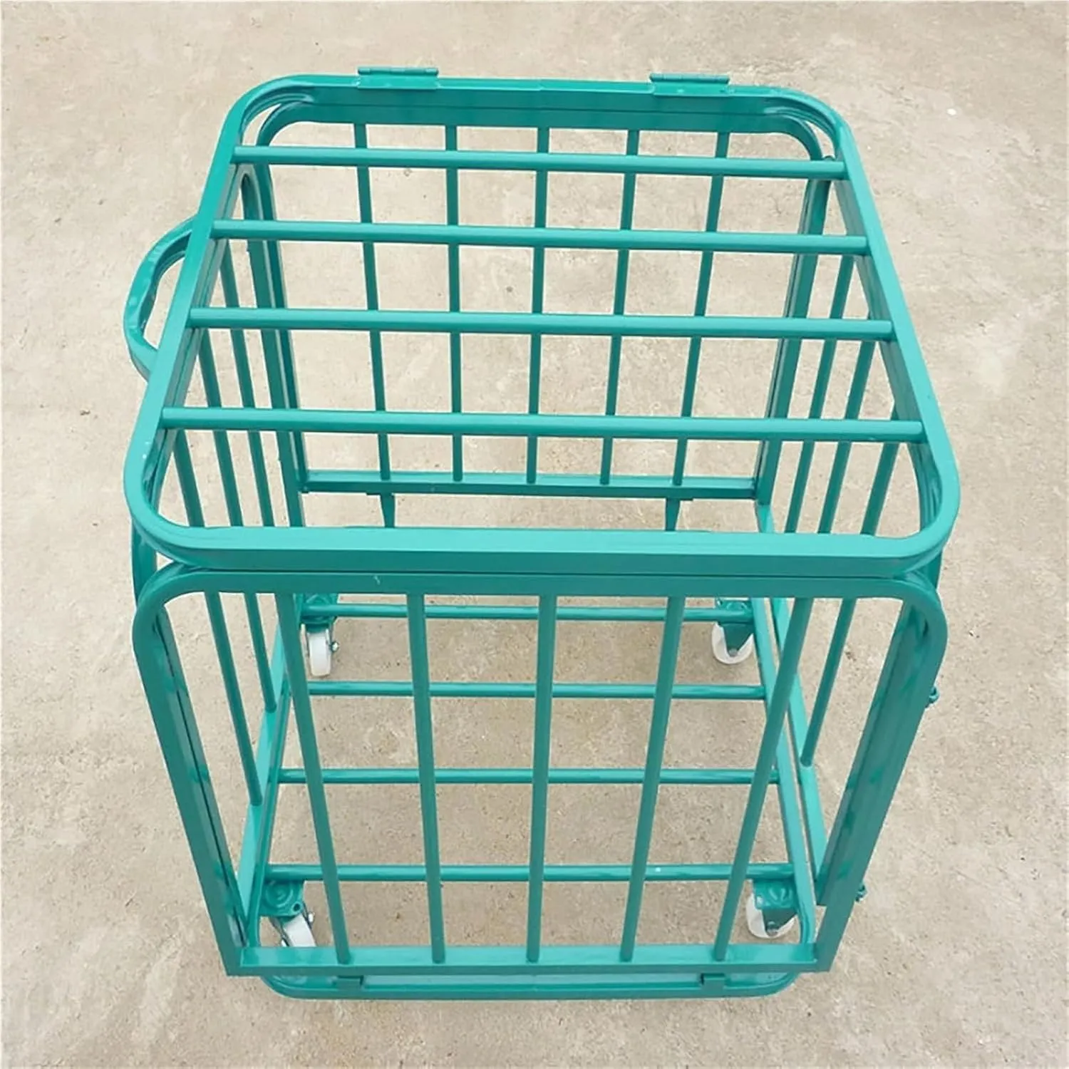 Sports Ball Storage Cart，Ball Storage Bin ， School Garage Basement Gym Sports Ball Storage Cart with Lockable Chain，(80x60x70cm)