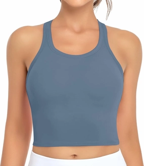 Sports Bras for Women Padded Wirefree Workout Crop Cute Tank Tops Athletic Camisole Yoga Fitness Running Gym
