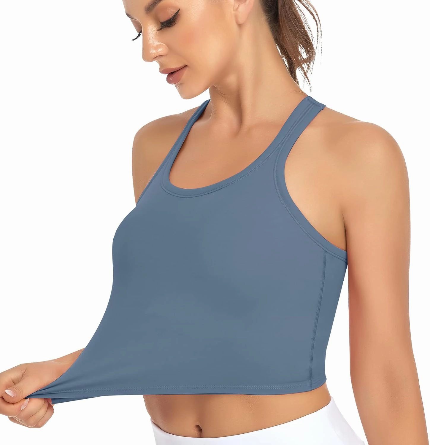 Sports Bras for Women Padded Wirefree Workout Crop Cute Tank Tops Athletic Camisole Yoga Fitness Running Gym