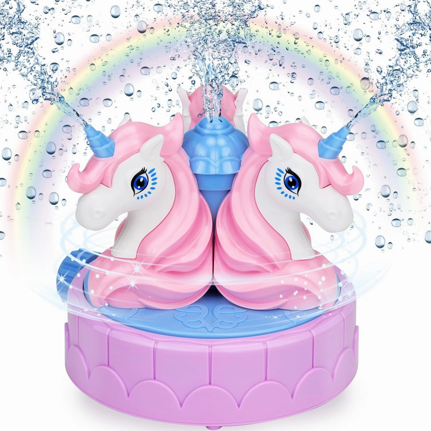 Sprinkler for Kids Outdoor Water Toys: Backyard Spinning Unicorn Toddler Sprinkler Toy - Summer Outside Toys Attaches to Garden Hose Splashing Fun Toys for 3 4 5 6 7 8 Year Old Boys Girls Gifts