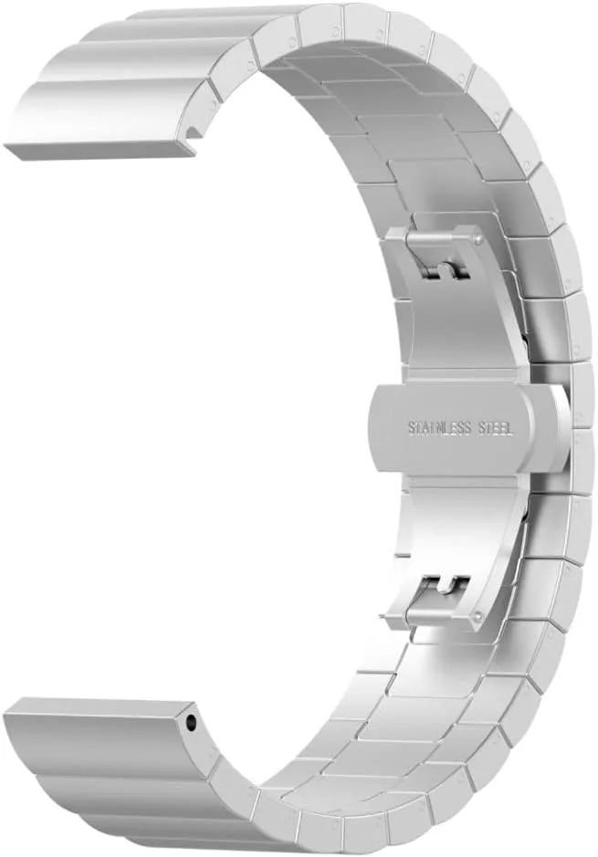 Stainless Steel Metal Band Compatible with Huawei Watch Fit Mini, Replacement Link Bracelet Band, Business Strap Wristband for Women Men, No Tracker