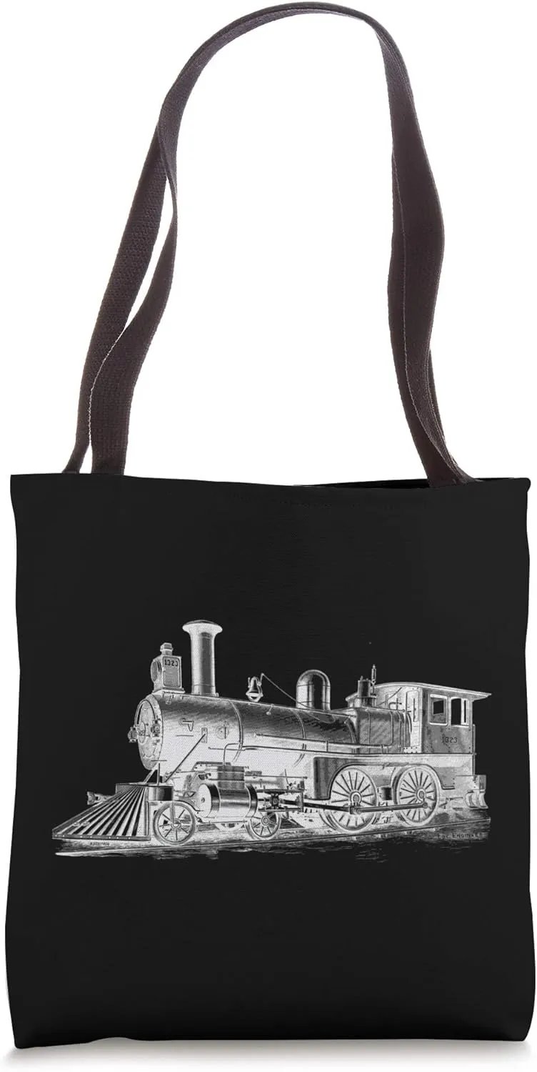 Steam Locomotive Train Engineer Railroad Mechanic Tote Bag