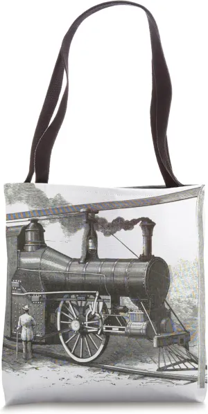 Steam Locomotive vintage train Tote Bag