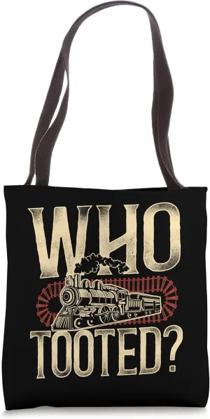 Steam Train Driver Trainspotting Locomotive Pun Vintage Who Tote Bag