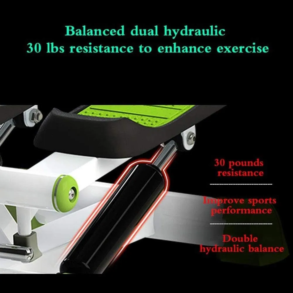 Stepper Stepper, Adjustable Mini Stair Exercise Equipment Step Machine with Led Counting Display Silent No Installation Double-Layer Pedals Low Noise Operation Suitable for Home Sports
