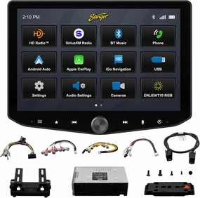 Stinger HORIZON10 10.1" Universal Car Stereo 1280x800 HD Car Radio, Certified Wireless Apple CarPlay/Android Auto, Bluetooth, IP65 Weather-Resistant Touchscreen, HDMI, 4 Camera/3 USB Inputs