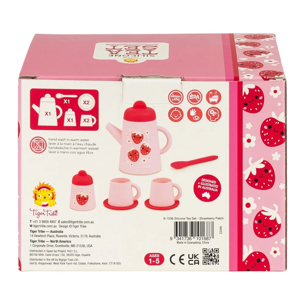 STRAWBERRY PATCH SILICONE TEA SET