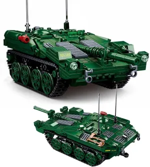 Strv 103 Main Battle Tank Building Bricks - 692 PCS Army Toys with 2 Toy Soldiers - Exciting Military Model for Kids & Adults