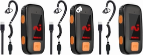 Super Mini Walkie Talkies Pro with Waterproof, Two Way Radio with Earpieces for Adults, Small Walkie Talkie for Outdoor, Hiking, Baseball, Restaurant, Security, Golf, Yacht, 3 Pack