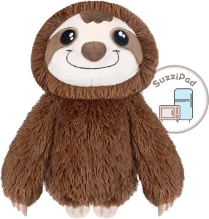 SuzziPad Microwavable Stuffed Animal, Heated Sloth Plush for Anxiety, Bedtime, Cuddle & Companion, Soreness & Stress Relief, Warmer Plueshies, Microwave Heating Pad, Gifts for Women, Brown