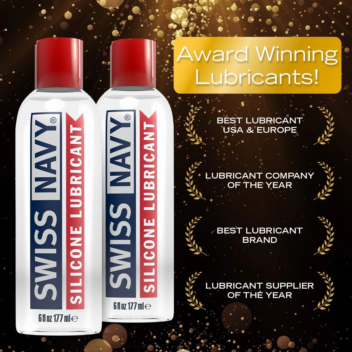 Swiss Navy Premium Silicone Based Lubricant, Gallon 128 Ounce Personal Lube Gel for Men Women & Couples, Condom & Latex Safe Hypoallergenic Unscented Zero Residue Lubrication, Works Underwater