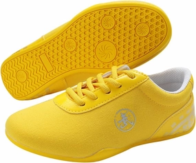 Taekwondo Sport Gym Shoes,Unisex Boxing Karate Kung Fu Tai Chi Trainning Shoes for Children Adults (Color : Yellow, Size : 46 EU)