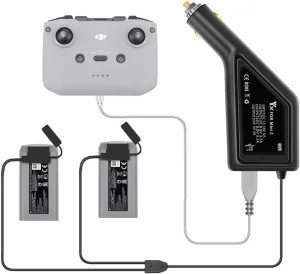 Taoke 3 in 1 Multiple Rapid Battery Car Charger for Mavic Mini 2 / Mavic Mini SE Drone Battery and Remote Controller