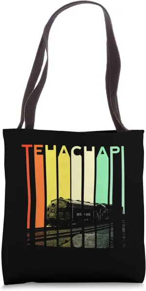 Tehachapi California Mountain Retro Railroad Train Loop Kern Tote Bag
