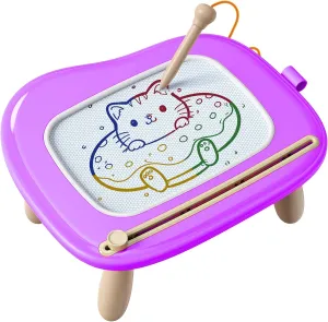 TEKFUN Magnetic Drawing Board, Reuseful Sketch Pad No Mess Doodle Pad for Toddler, Entertainment Learning Toys Birthday for 1 2 3 Year Old Baby Boys Girls