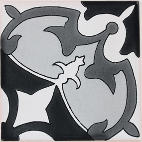 Terra Nova Mediterraneo Decorative Tile: Marseille Black & White