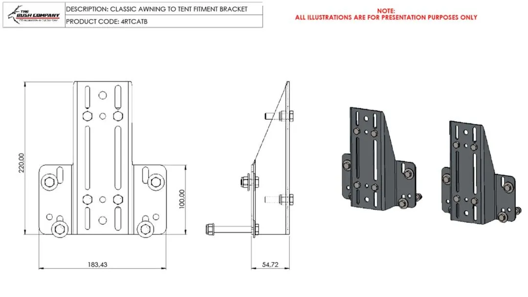 The Bush Company Classic Awning Bracket