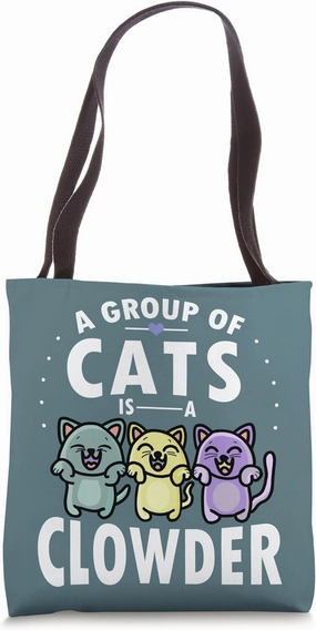 Three Funny Kitties Drawing For Cute Cat Lovers And Rescuers Tote Bag