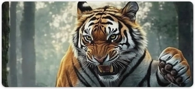 Tiger Jungle Running Cool Large Mouse Pad Gaming Mousepad Desk Pad for Keyboard and Mouse Mat Non-Slip Base 40x90cm