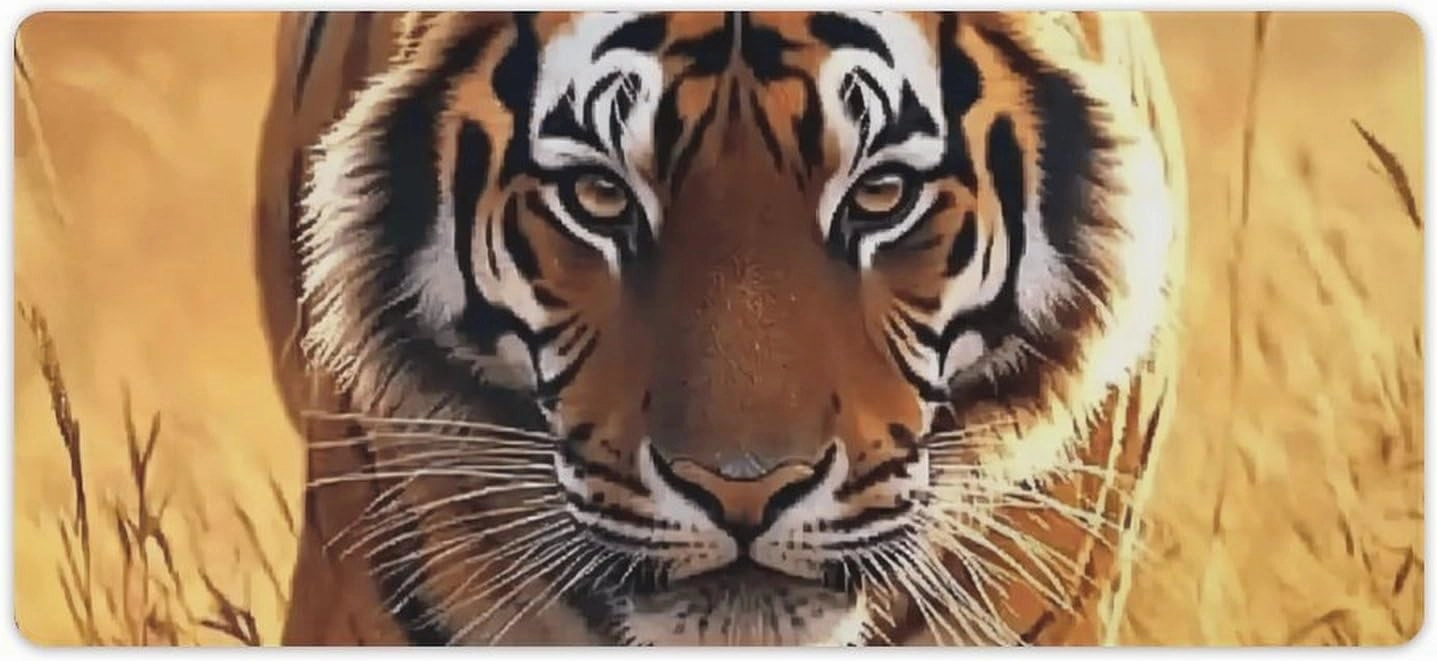 Tiger Walking Jungle Dusk Large Mouse Pad Gaming Mousepad Desk Pad for Keyboard and Mouse Mat Non-Slip Base 40x90cm
