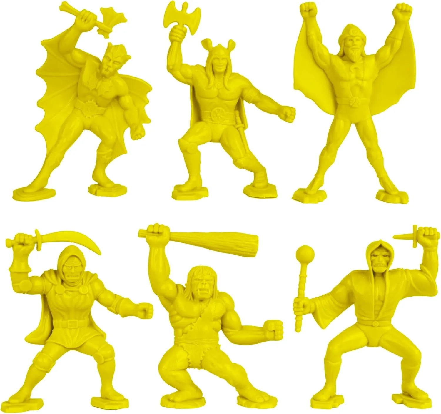 TimMee Legendary Battle Fantasy Figures - 3 inch Red vs Yellow 24pc Set - US Made