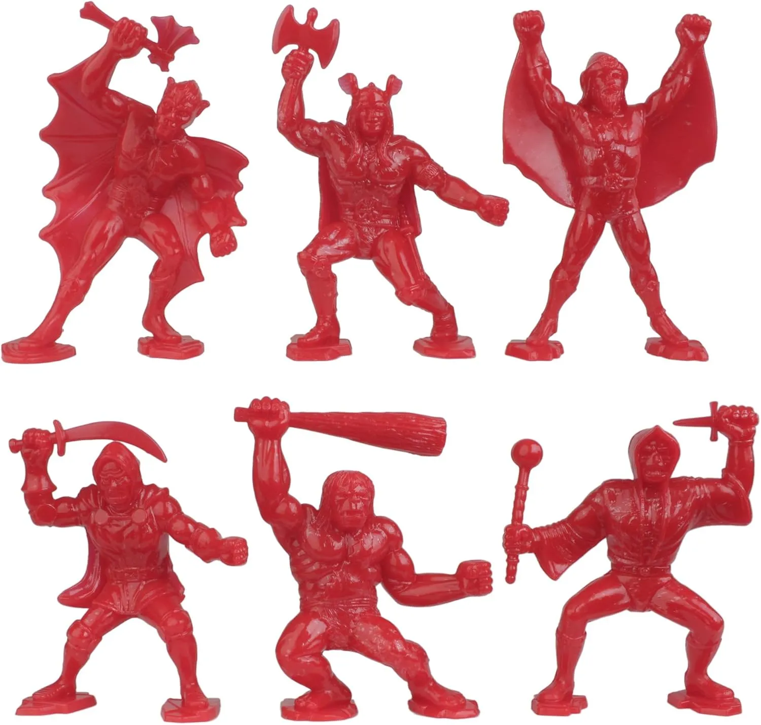 TimMee Legendary Battle Fantasy Figures - 3 inch Red vs Yellow 24pc Set - US Made