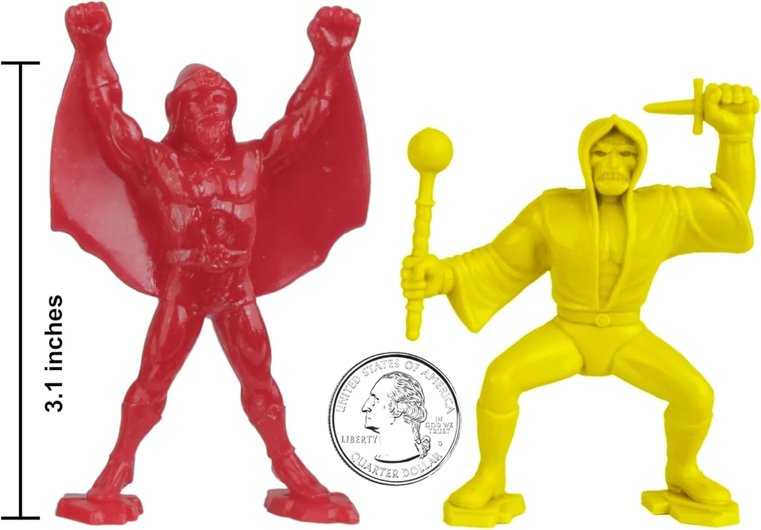 TimMee Legendary Battle Fantasy Figures - 3 inch Red vs Yellow 24pc Set - US Made