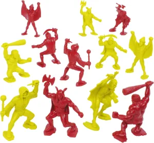TimMee Legendary Battle Fantasy Figures - 3 inch Red vs Yellow 24pc Set - US Made