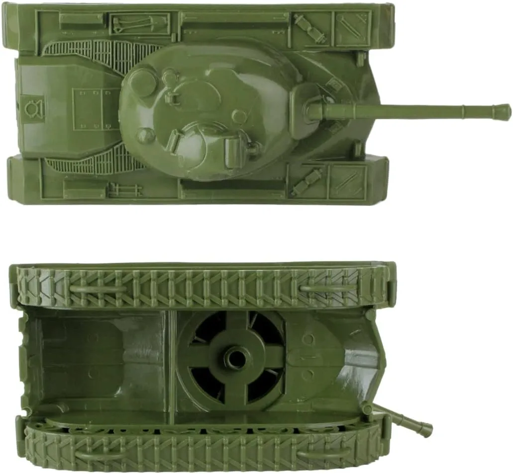 TimMee Toy Tanks for Plastic Army Men - OD Green WW2 3pc - Made in USA