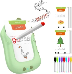Toddler Toys Talking Flash Cards With Drawing for Toddlers 3-8 Years, 224 Sight Words for Montessori Learning, Pocket Speech Therapy & Autism Sensory Toys for Kids Educational Flashcards for Boys Gift